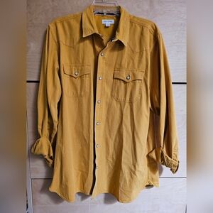 Men's Sun +Stone gold button down